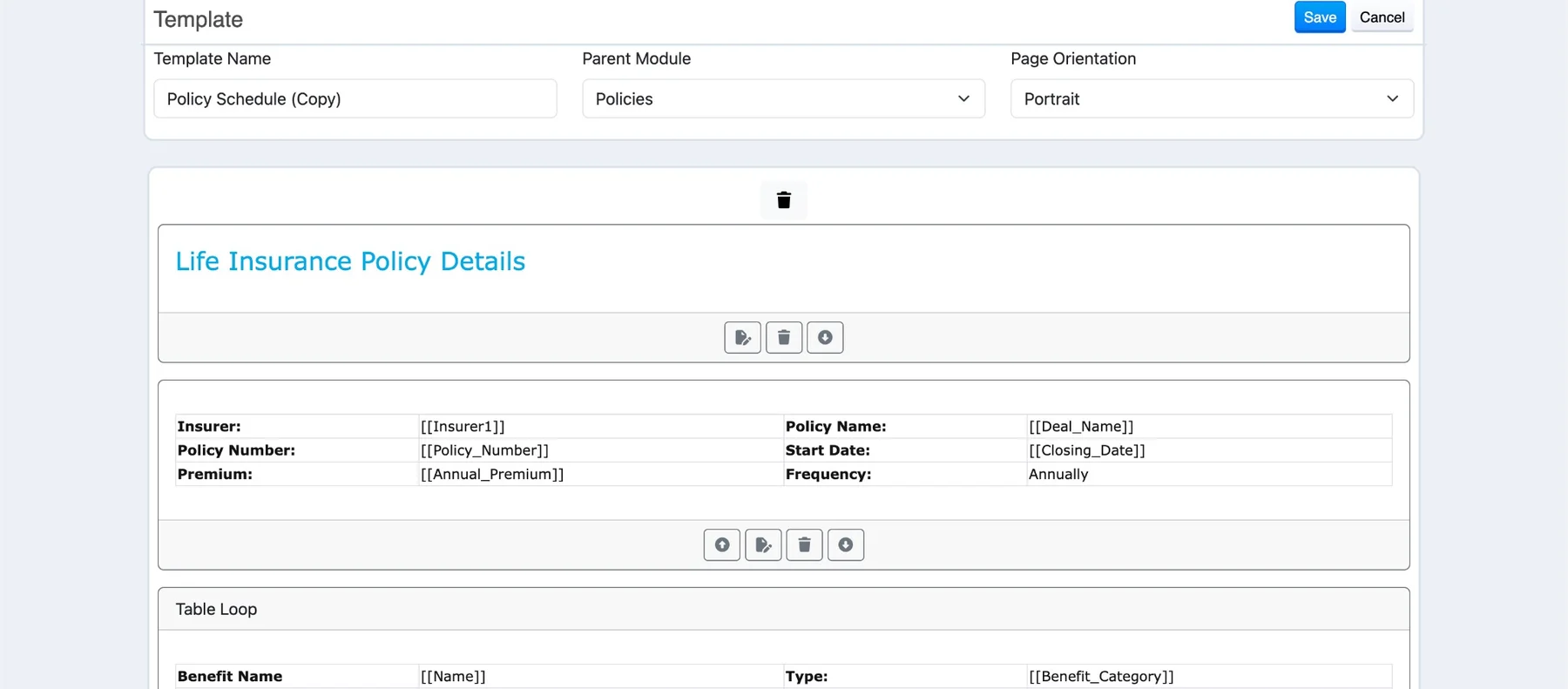 Adviser CRM Document Writer template editor